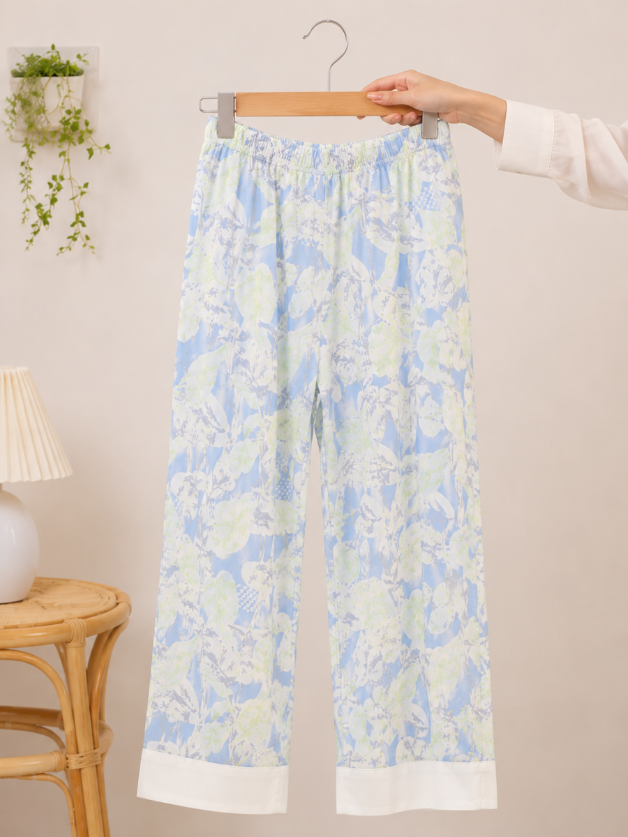 Valeria Azure Bloom Printed Ladies Night Suit thumbnail 3