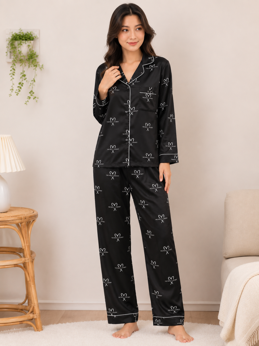 Valeria Midnight Signature Printed Ladies Night Suit by Valeria
